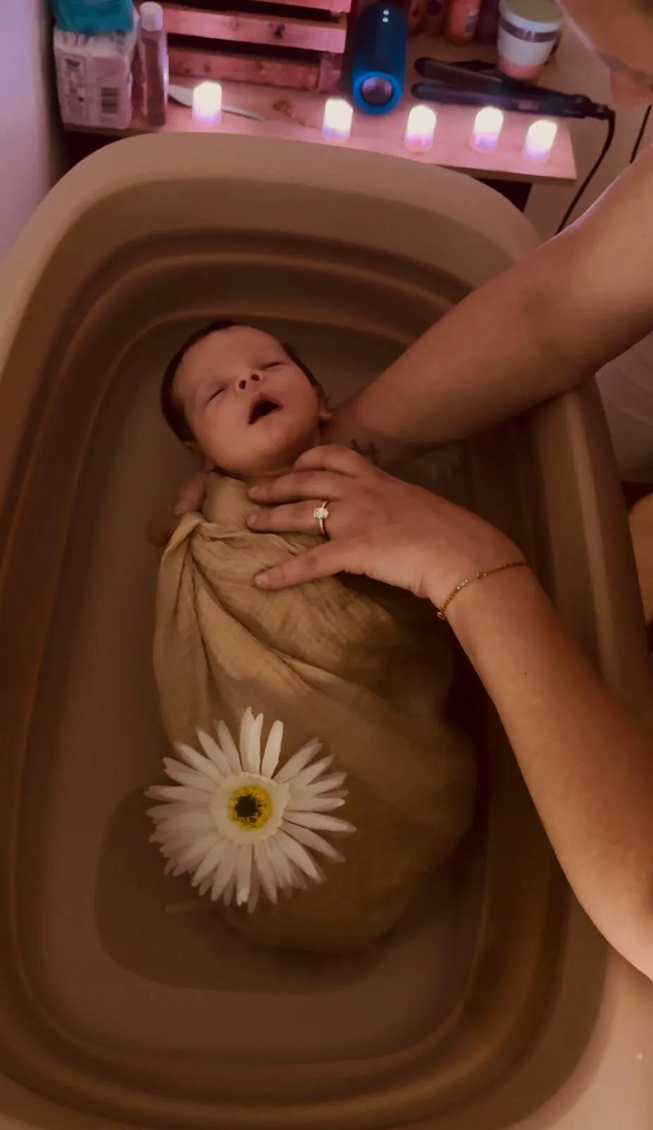 Accompagnement au bain enveloppé